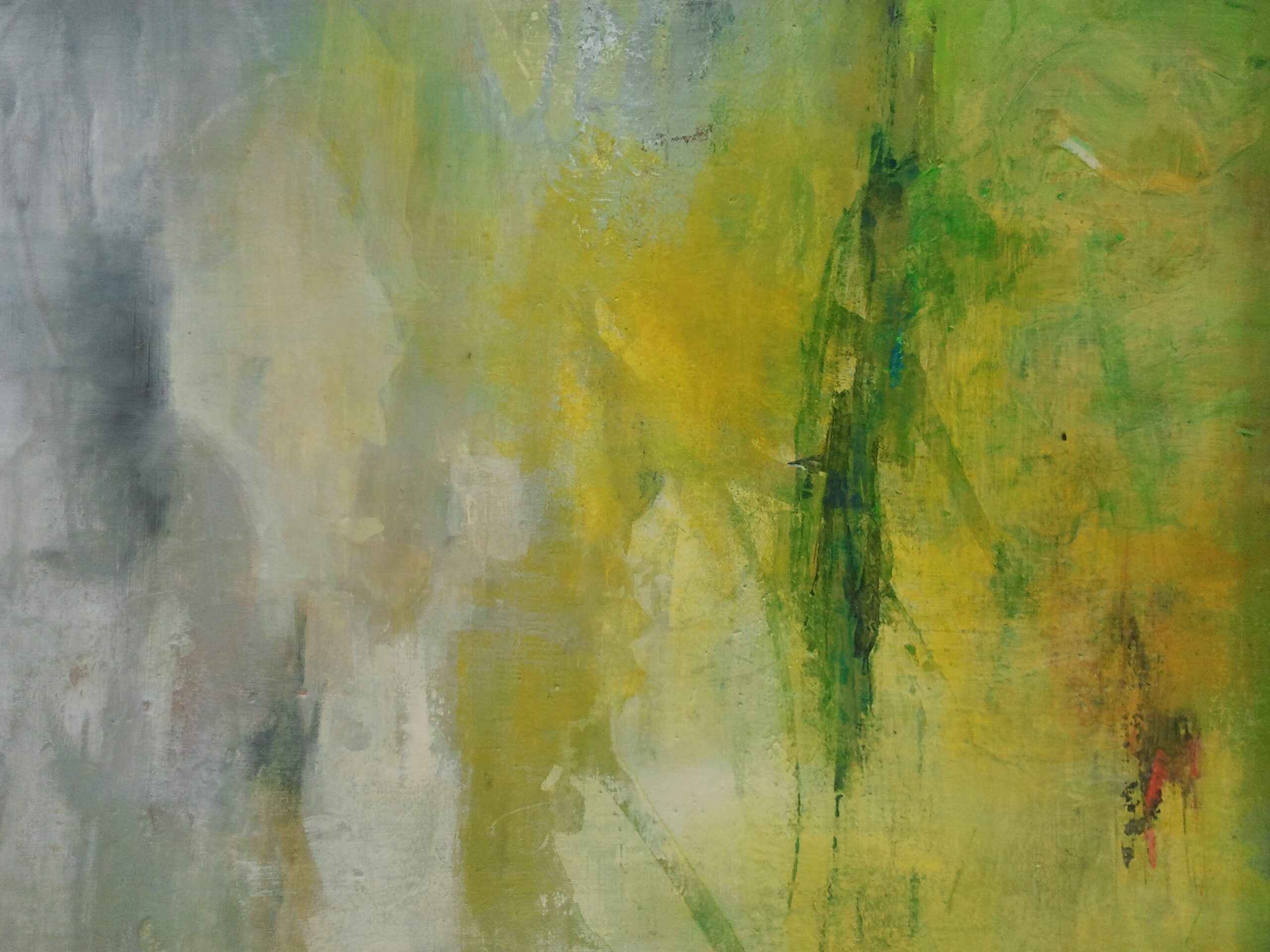Le Village, Acrylique · 60 x 60 cm
