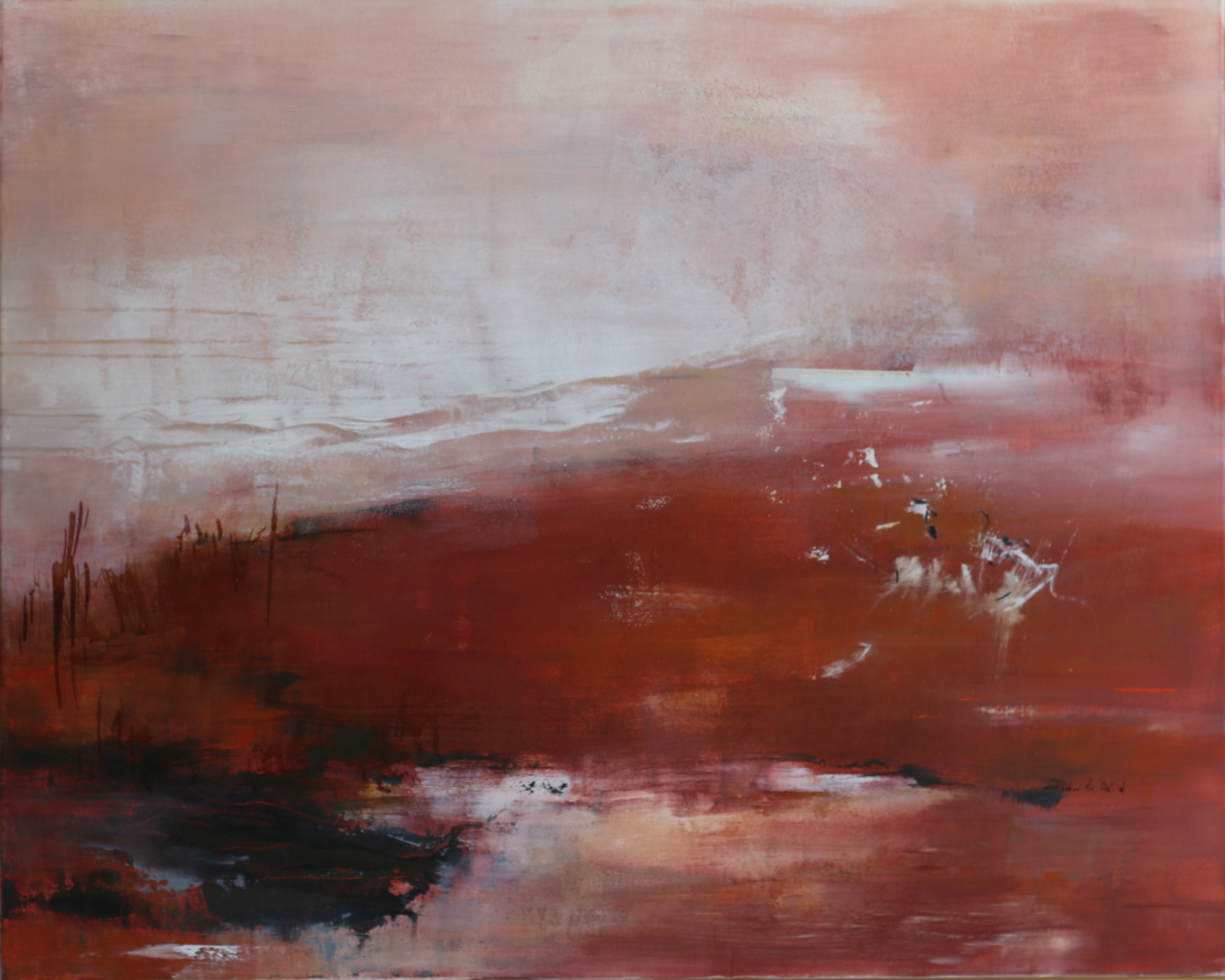 Jeux d'oiseaux, Acrylique · 100 x 80 cm