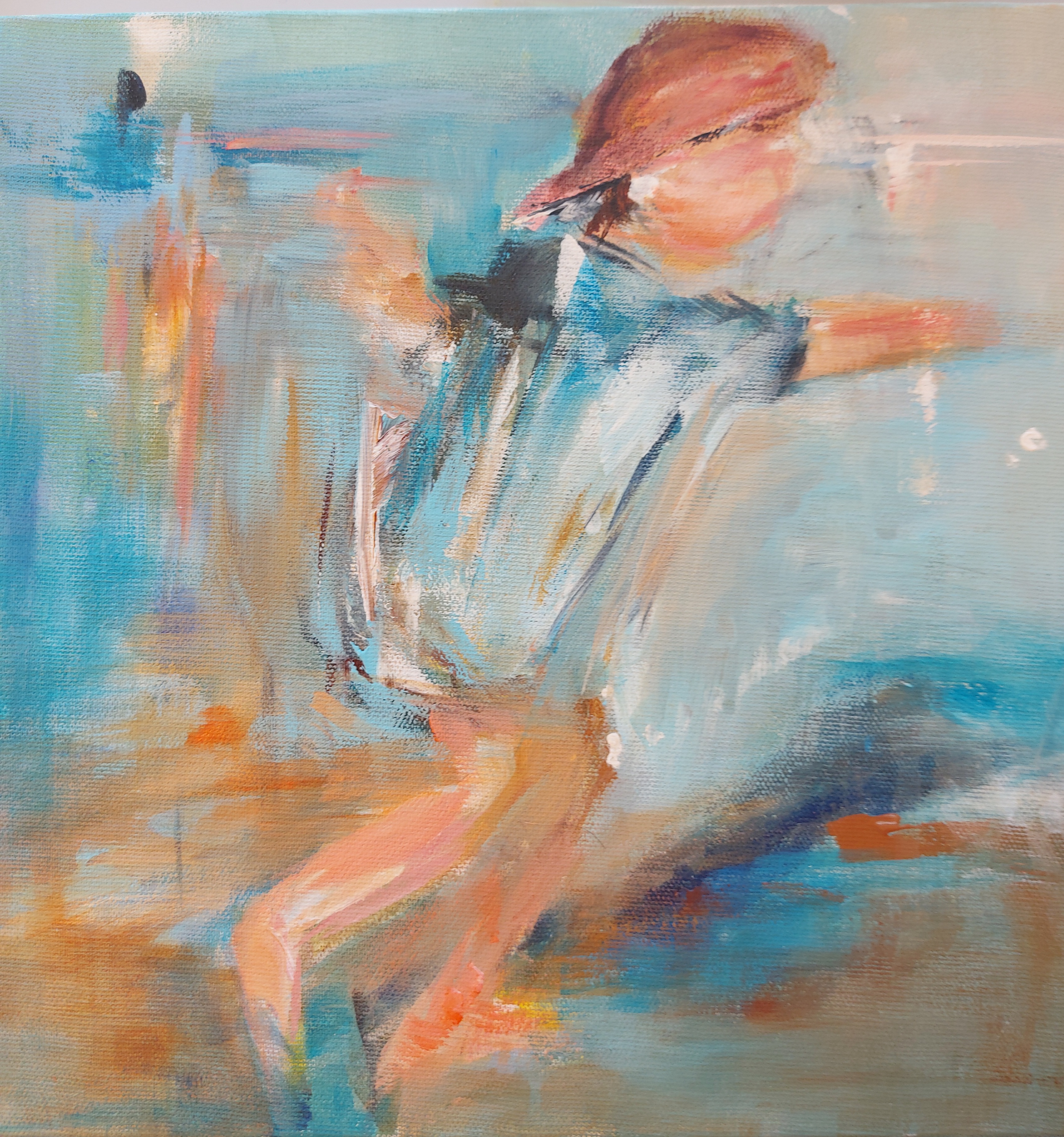 Garder une âme d'enfant, acrylique 30x30 cm