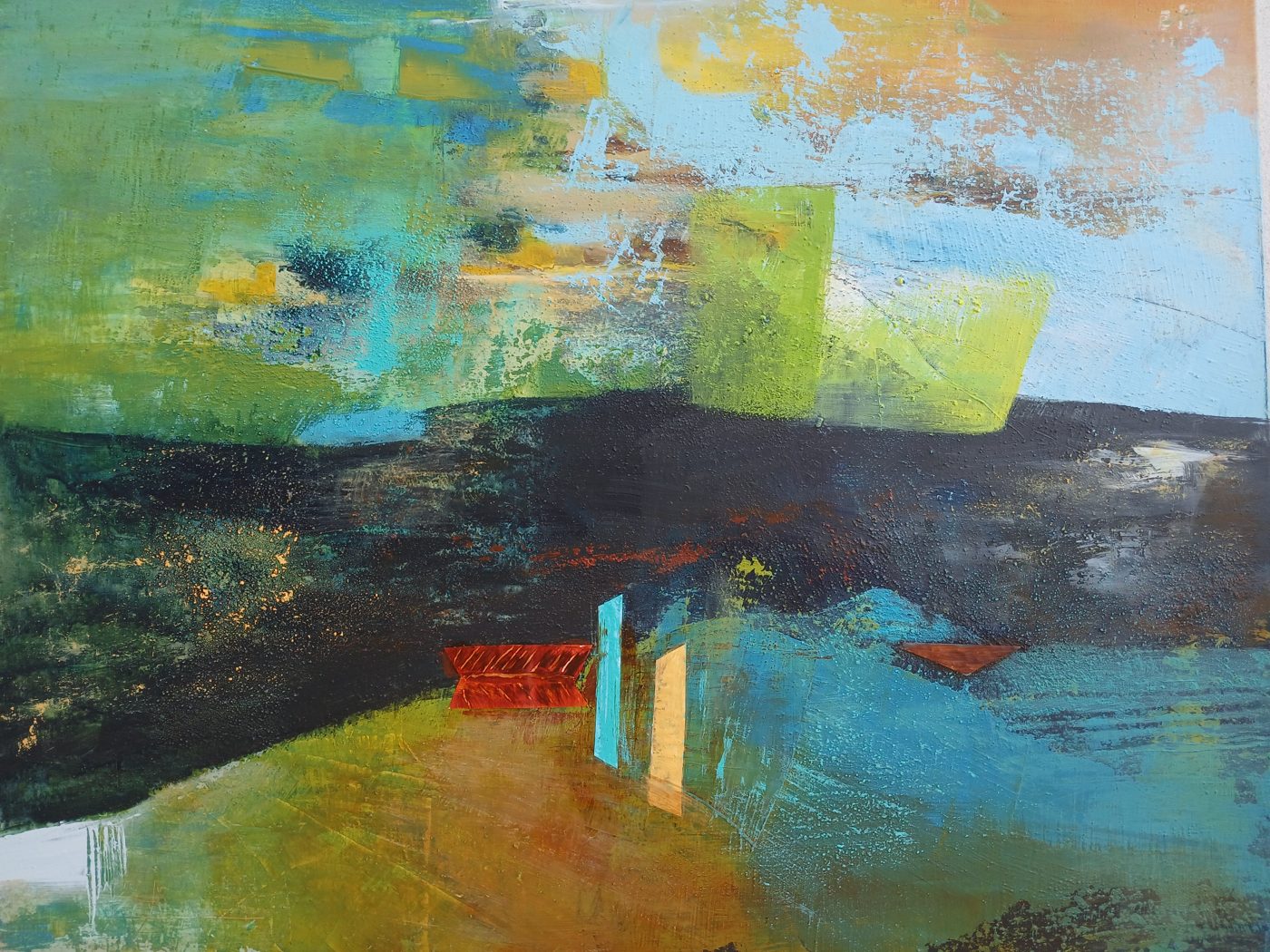 La Rivière, Acrylique · 90 x 70 cm